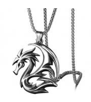 Медальон Flying Dragon Stainless Steel Necklace