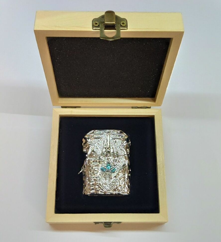 Запальничка WORLD OF WARCRAFT The lich king Lighter (silver) + подарункова коробка з дерева 