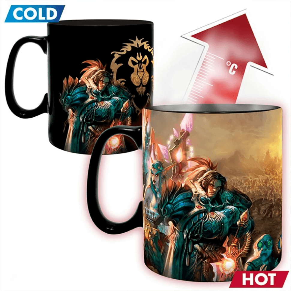 Чашка хамелеон Blizzard World Of Warcraft Azeroth Mug Варкрафт кухоль 460 мл (змінює колір) 