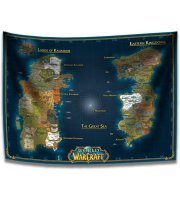 Карта Варкрафт Азерот World of Warcraft Classic Azeroth Map Wall Decoration banner (150 * 100 см)