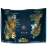 Карта Варкрафт Азерот World of Warcraft Classic Azeroth Map Wall Decoration banner (150*100 см)