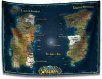 Карта Варкрафт Азерот World of Warcraft Classic Azeroth Map Wall Decoration banner (150*100 см) 