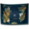 Карта Варкрафт Азерот World of Warcraft Classic Azeroth Map Wall Decoration banner (150 * 100 см)