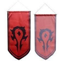 Знамя флаг Орды Варкрафт World of Warcraft Horde Flag banner (125 х 55 см) 