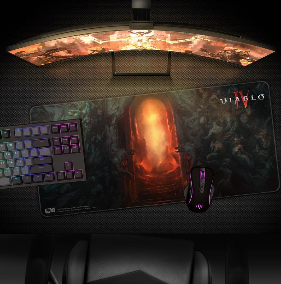 Килимок для миші ігрова поверхня Blizzard DIABLO IV 4 - Gate of Hell Діабло XL (90*42 cm) 