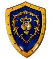 Табличка металлическая Blizzard World of Warcraft Alliance Shield Варкрафт Альянс 35x25 см 