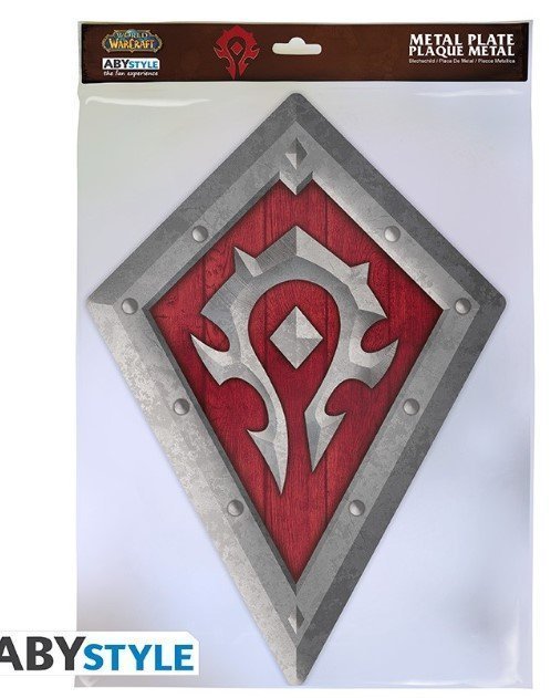 Табличка металева Blizzard World of Warcraft Horde Shield Варкрафт Орда 35x25 см 