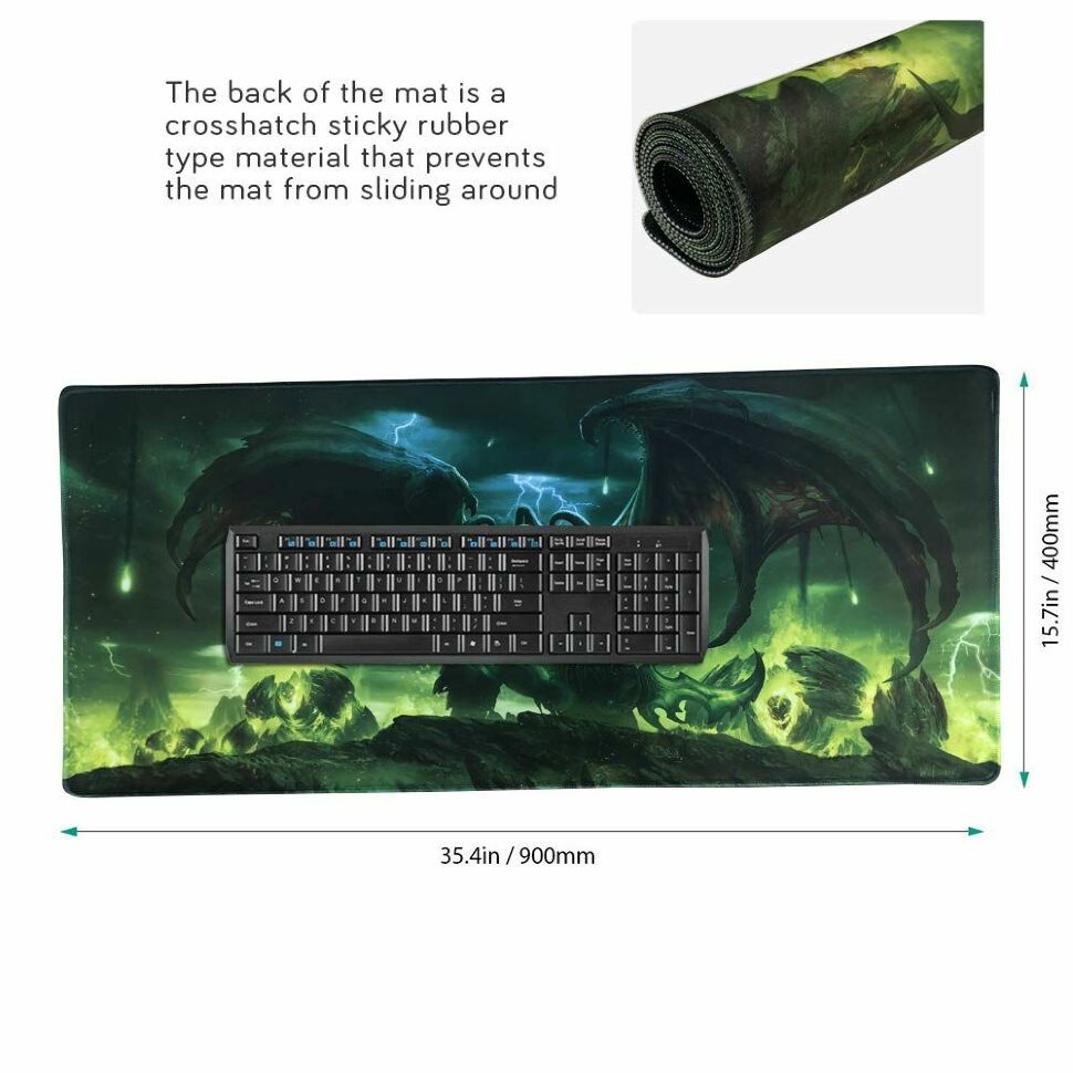Килимок World of Warcraft Large Gaming Mouse Pad - Illidan (90 * 40 см) 