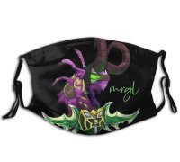 Маска защитная для лица World of Warcraft Murloc Illidan + 2 угольных фильтра 