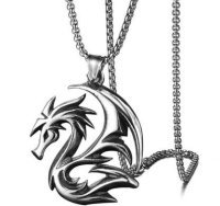 Медальйон Flying Dragon Stainless Steel Necklace 