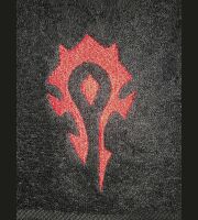 Полотенце со знаком Орды (Horde World of Warcraft Towel) 35 x 62 cm