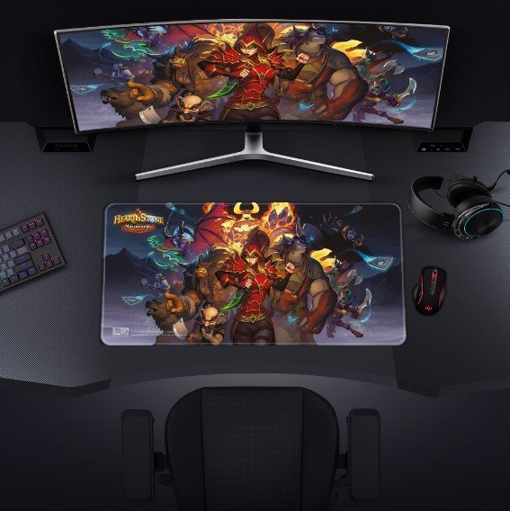 Коврик для мыши игровая поверхность Blizzard Hearthstone Mercenaries Хартстоун XL (90*42 cm) 