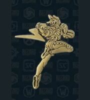 Значок 2015 Blizzcon Exclusive Gold Tracer Overwatch  Blizzard Pin 