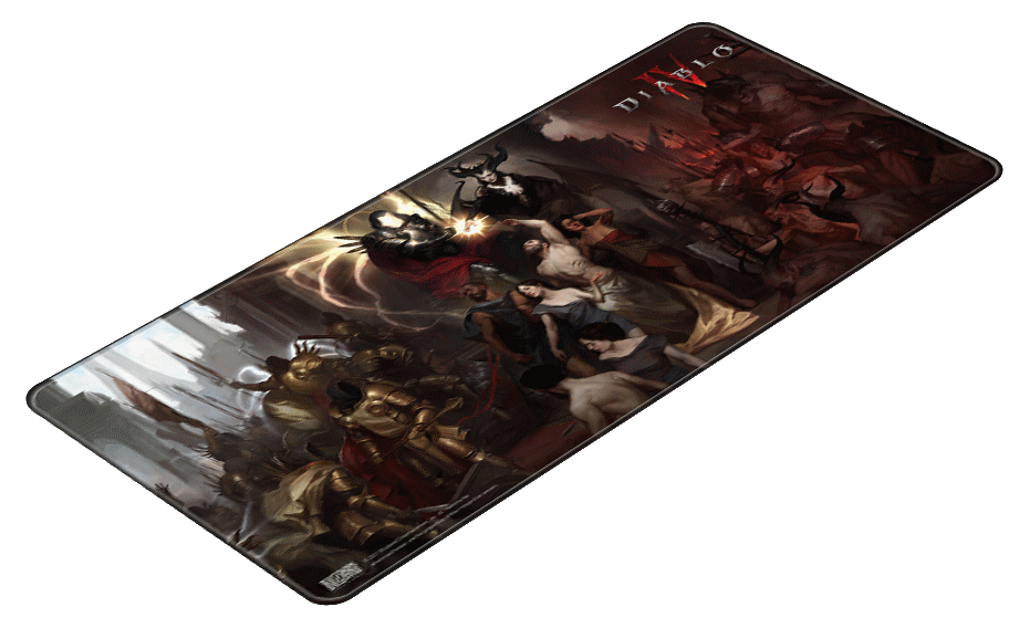 Коврик для мыши игровая поверхность Blizzard DIABLO IV 4 -  Inarius and Lilith (Диабло) XL (90*42 cm) 