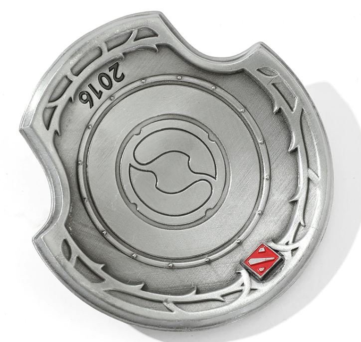 Декоративний щит Дота 2 Aegis of Champions Shield Dota 2 Silver/Red метал 