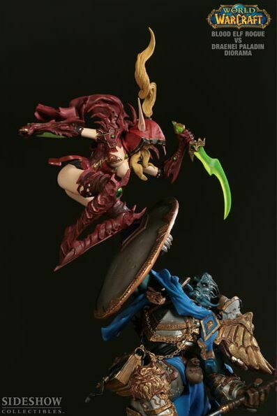 Статуетка SIDESHOW World of Warcraft BLOOD ELF ROGUE VS DRAENEI PALADIN 46 см. 