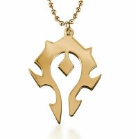 Медальйон World of Warcraft Horde Titanium steel golden 