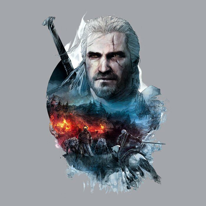 Футболка The Witcher 3 Into the Fire (розмір L) 