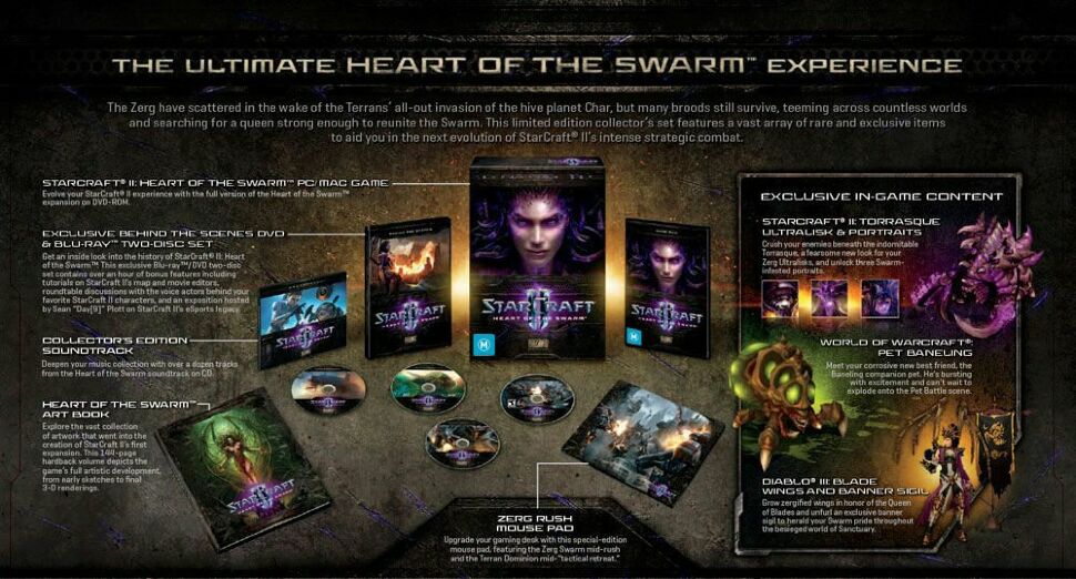 StarCraft II: Heart of the Swarm. Колекційне видання Collectors Edition (EURO / RU) 